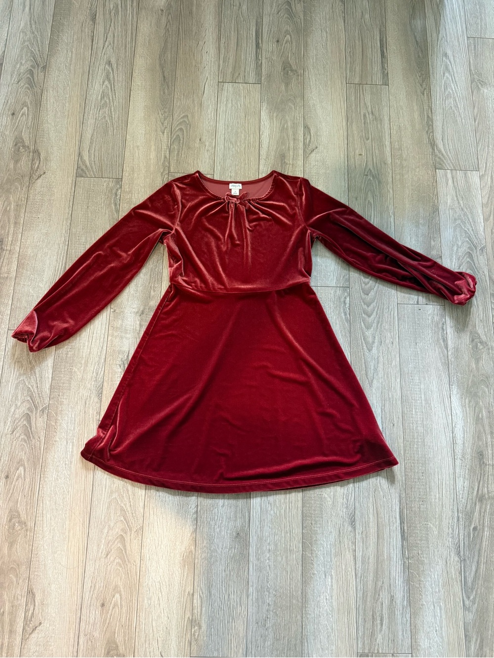 Girls' Crewcuts Velvet Long-Sleeve Dress